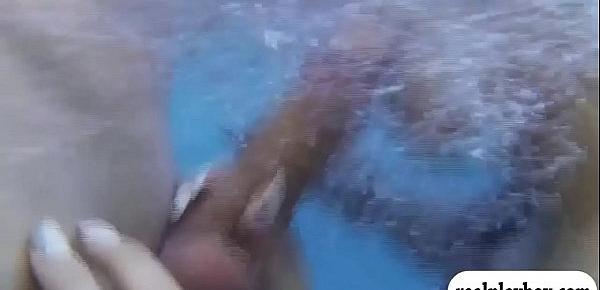  Two nasty ladies get banged by pervert men by the pool